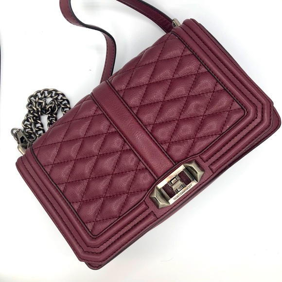 REBECCA MINKOFF QUILTED LEATHER LOVE CROSSBODY BAG - Picture 14 of 15